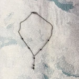 Black Drop Necklace “Friends “ style